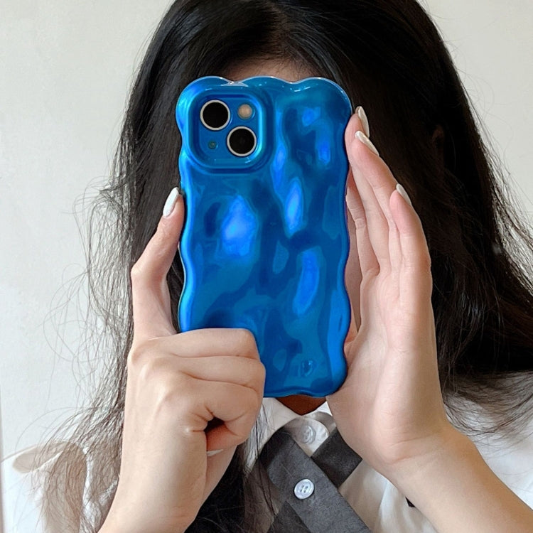 For iPhone 16 Pro Wave Bubbles TPU Phone Case(Blue) - iPhone 16 Pro Cases by buy2fix | Online Shopping UK | buy2fix