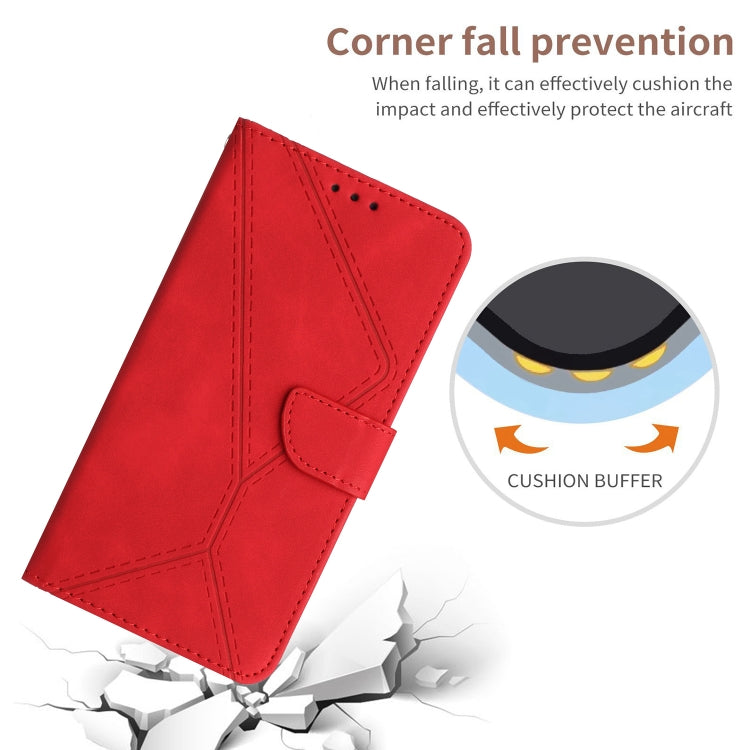 For Google Pixel 9 Stitching Embossed Leather Phone Case(Red) - Google Cases by buy2fix | Online Shopping UK | buy2fix