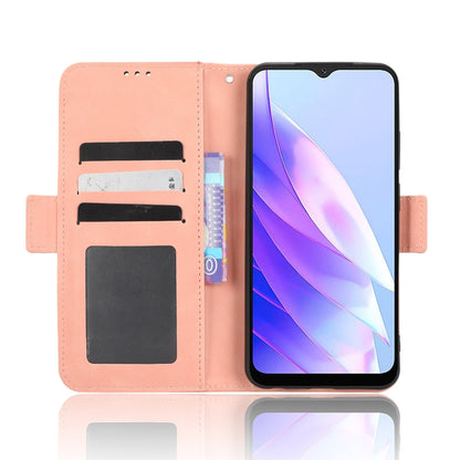 For Blackview A52 / A52 Pro Skin Feel Calf Texture Card Slots Leather Phone Case(Pink) - More Brand by buy2fix | Online Shopping UK | buy2fix