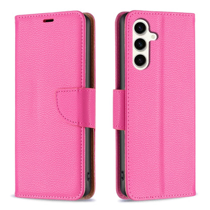 For Samsung Galaxy S23 FE 5G Litchi Texture Pure Color Flip Leather Phone Case(Rose Red) - Galaxy S23 FE 5G Cases by buy2fix | Online Shopping UK | buy2fix