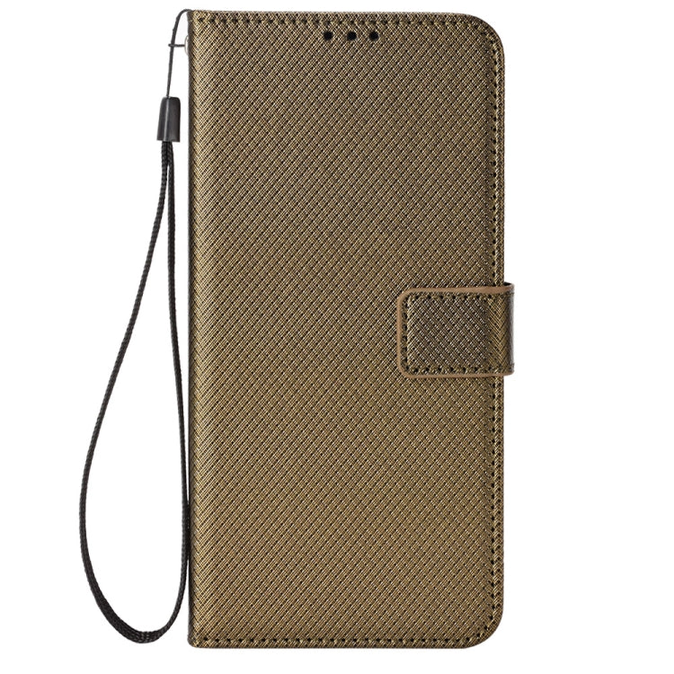 For Blackview Oscal C30 / C30 Pro Diamond Texture Leather Phone Case(Brown) - More Brand by buy2fix | Online Shopping UK | buy2fix