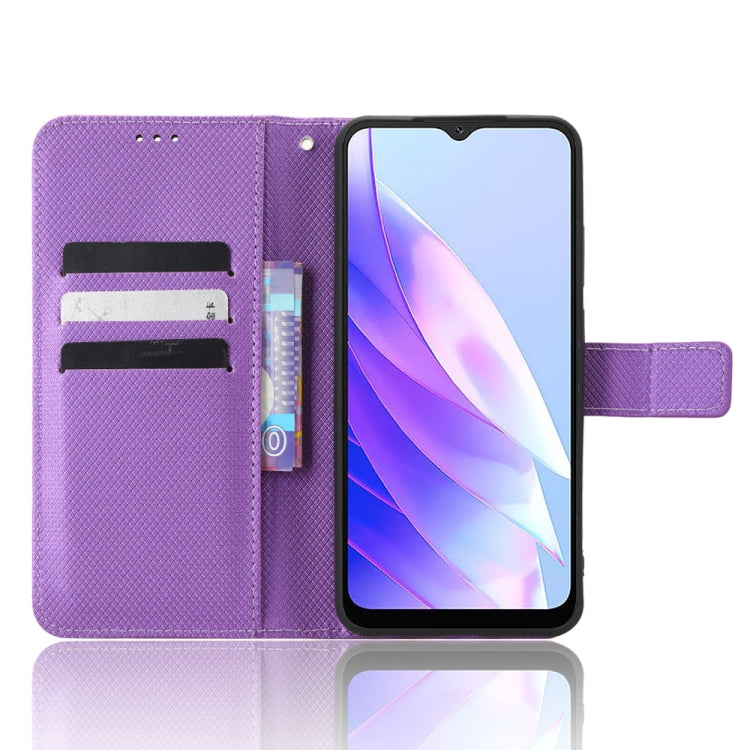 For Blackview A52 / A52 Pro Diamond Texture Leather Phone Case(Purple) - More Brand by buy2fix | Online Shopping UK | buy2fix