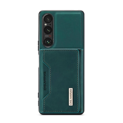 For Sony Xperia 1 V DG.MING M2 Series 3-Fold Multi Card Bag + Magnetic Phone Case(Green) - Sony Cases by DG.MING | Online Shopping UK | buy2fix