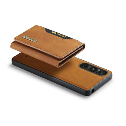 For Sony Xperia 1 VI DG.MING M2 Series 3-Fold Multi Card Bag + Magnetic Phone Case(Brown) - Sony Cases by DG.MING | Online Shopping UK | buy2fix