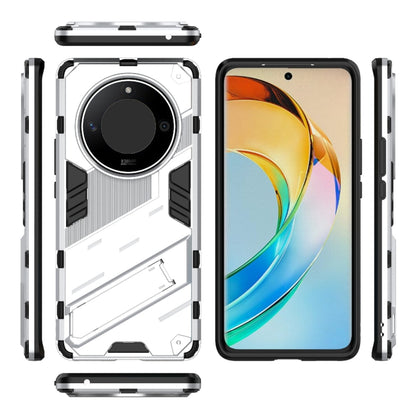 For Honor X50 5G Global / X9B Punk Armor 2 in 1 PC + TPU Phone Case with Holder(White) - Honor Cases by buy2fix | Online Shopping UK | buy2fix