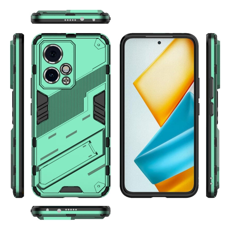 For Honor 90 GT 5G Punk Armor 2 in 1 PC + TPU Phone Case with Holder(Green) - Honor Cases by buy2fix | Online Shopping UK | buy2fix