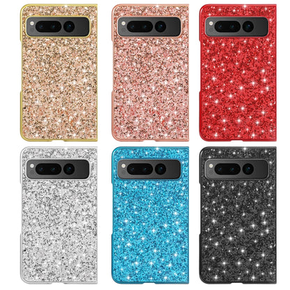 For Google Pixel Fold Glitter Powder Shockproof TPU Phone Case(Silver) - Google Cases by buy2fix | Online Shopping UK | buy2fix