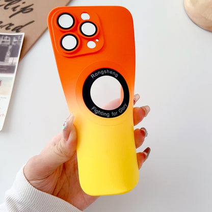 For iPhone 11 Two-color Gradient MagSafe TPU Phone Case(Orange+Yellow) - iPhone 11 Cases by buy2fix | Online Shopping UK | buy2fix