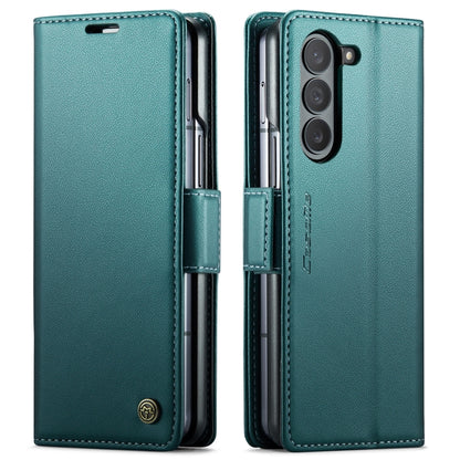 For Samsung Galaxy Z Fold5 CaseMe 023 Butterfly Buckle Litchi Texture RFID Anti-theft Leather Phone Case(Pearly Blue) - Galaxy Z Fold5 Cases by CaseMe | Online Shopping UK | buy2fix