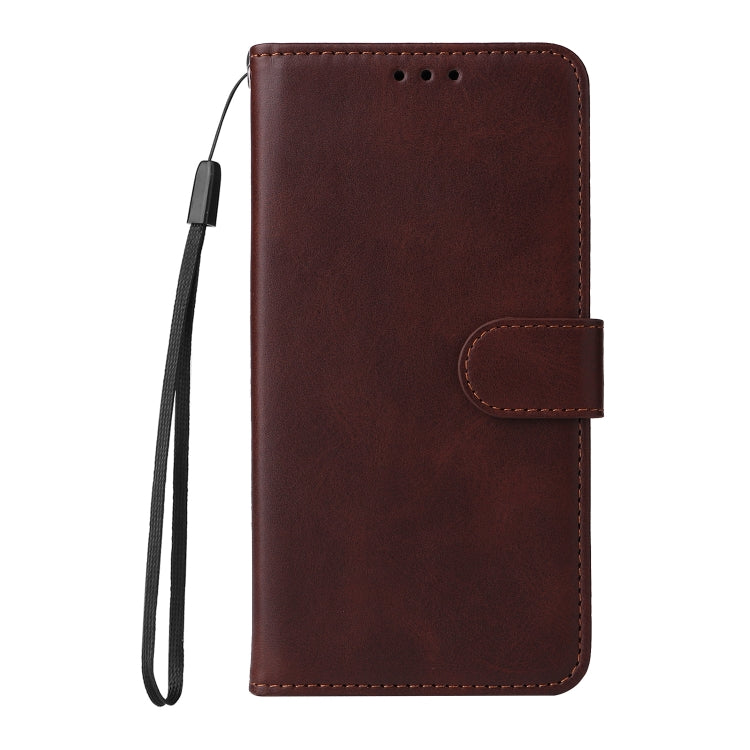 For Samsung Galaxy S24+ Classic Calf Texture Flip Leather Phone Case(Brown) - Galaxy S24+ 5G Cases by buy2fix | Online Shopping UK | buy2fix