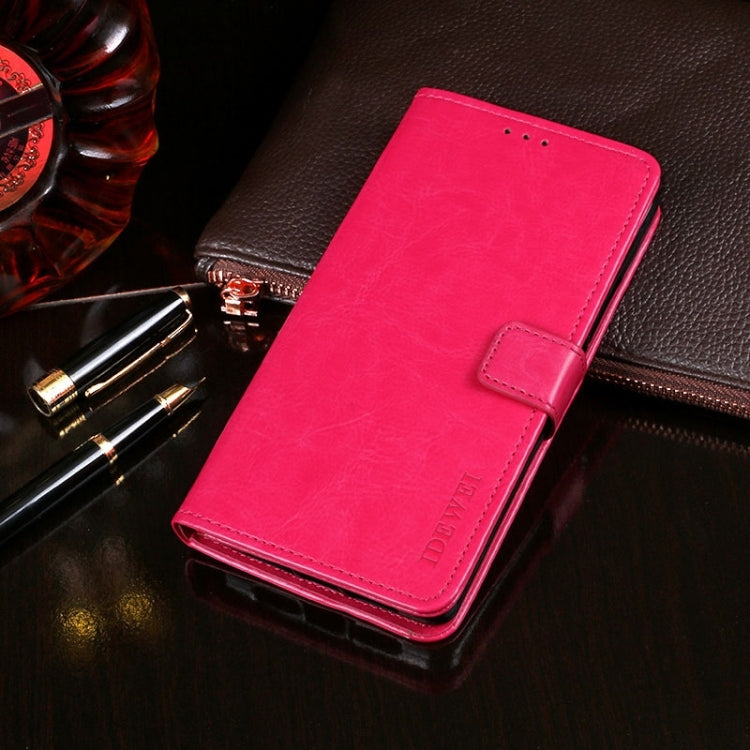 For Xiaomi Redmi 13C idewei Crazy Horse Texture Leather Phone Case(Rose Red) - Xiaomi Cases by idewei | Online Shopping UK | buy2fix