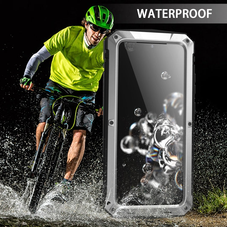 For Samsung Galaxy S20 Plus R-JUST Waterproof Shockproof Dustproof Metal + Silicone Protective Case(Silver) - Galaxy Phone Cases by R-JUST | Online Shopping UK | buy2fix