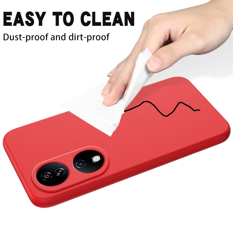 For Honor 90 Smart Pure Color Liquid Silicone Shockproof Phone Case(Red) - Honor Cases by buy2fix | Online Shopping UK | buy2fix