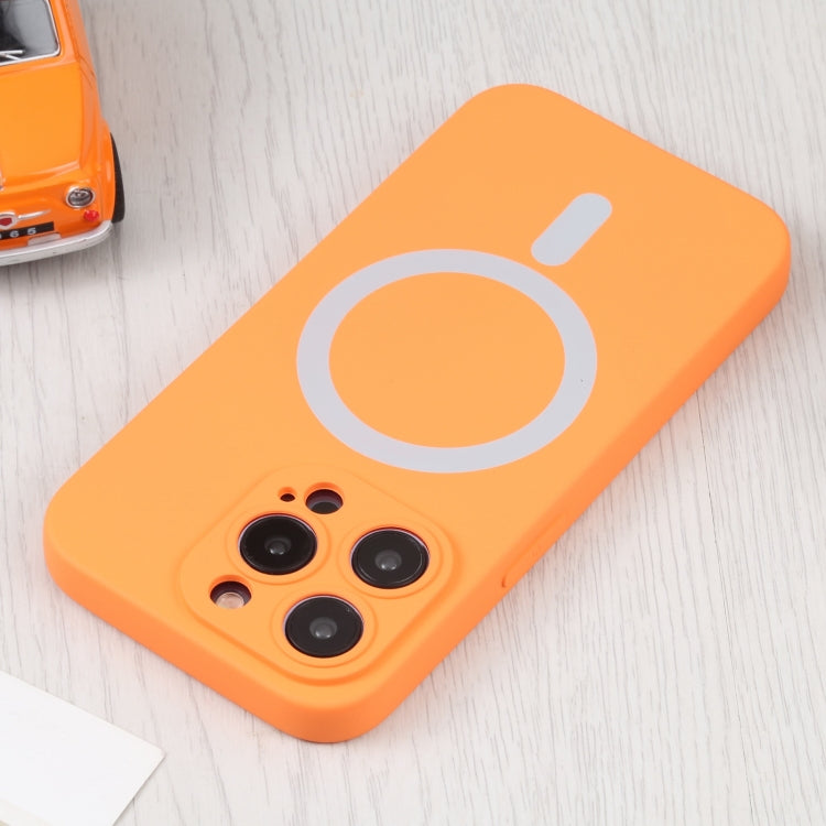 For iPhone 16 Plus Liquid Silicone Magsafe Phone Case(Orange) - iPhone 16 Plus Cases by buy2fix | Online Shopping UK | buy2fix