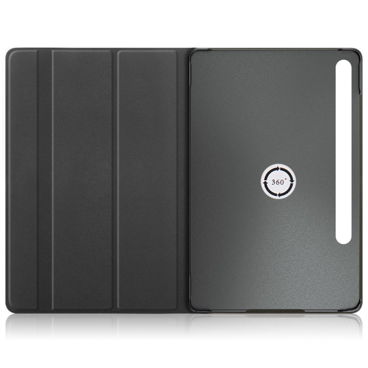 For Samsung Galaxy Tab S9+ 360 Rotation Stand Smart Leather Tablet Case(Black) - Galaxy Tab S9+ Cases by buy2fix | Online Shopping UK | buy2fix