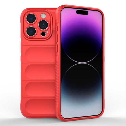 For iPhone 15 Pro Max Magic Shield TPU + Flannel Phone Case(Red) - iPhone 15 Pro Max Cases by buy2fix | Online Shopping UK | buy2fix