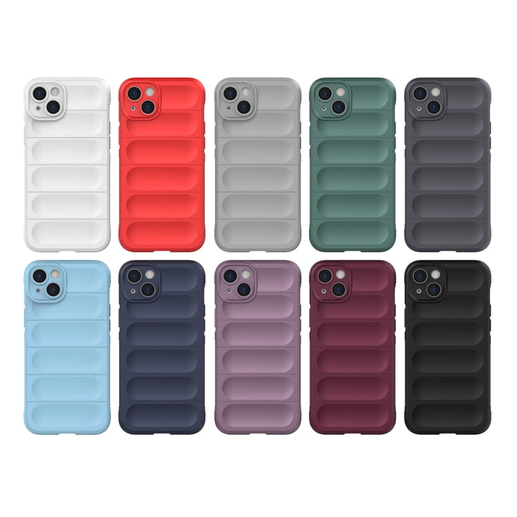 For iPhone 15 Plus Magic Shield TPU + Flannel Phone Case(Dark Blue) - iPhone 15 Plus Cases by buy2fix | Online Shopping UK | buy2fix