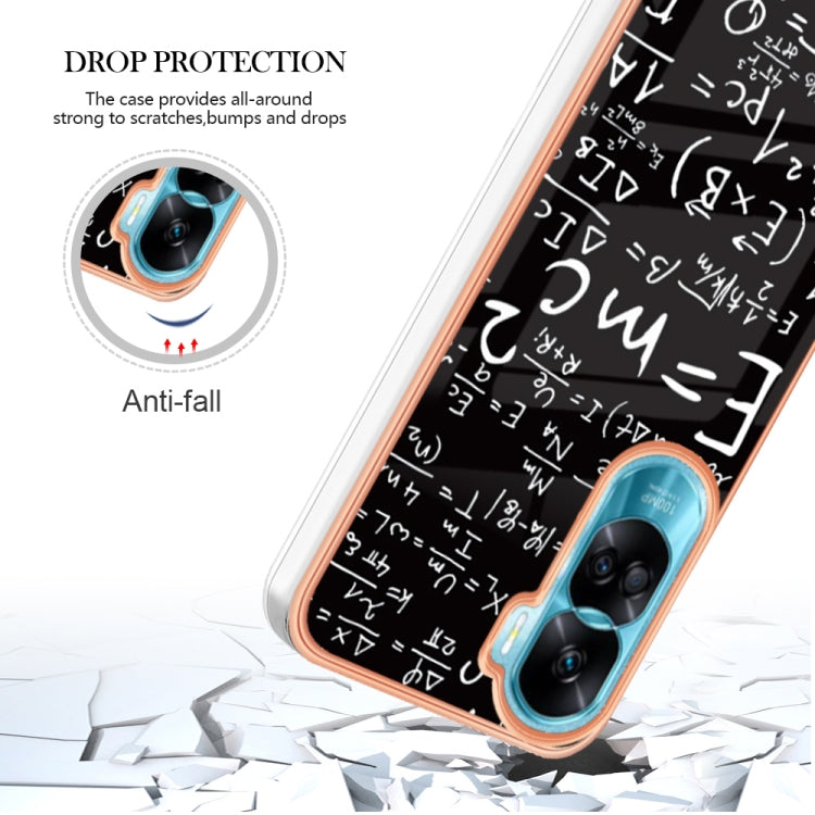 For Honor 90 Lite 5G Electroplating Marble Dual-side IMD Phone Case(Equation) - Honor Cases by buy2fix | Online Shopping UK | buy2fix