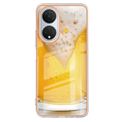 For Honor X7 Electroplating Marble Dual-side IMD Phone Case(Draft Beer) - Honor Cases by buy2fix | Online Shopping UK | buy2fix