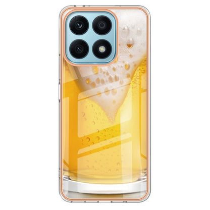 For Honor X8a Electroplating Marble Dual-side IMD Phone Case(Draft Beer) - Honor Cases by buy2fix | Online Shopping UK | buy2fix