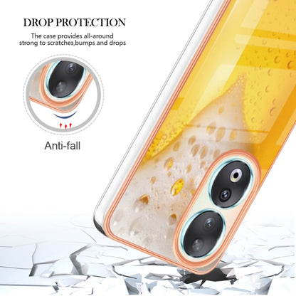 For Honor 90 5G Electroplating Marble Dual-side IMD Phone Case(Draft Beer) - Honor Cases by buy2fix | Online Shopping UK | buy2fix