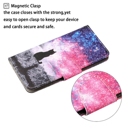 For iPhone 16 Pro 3D Colored Drawing Flip Leather Phone Case(Star Cat) - iPhone 16 Pro Cases by buy2fix | Online Shopping UK | buy2fix