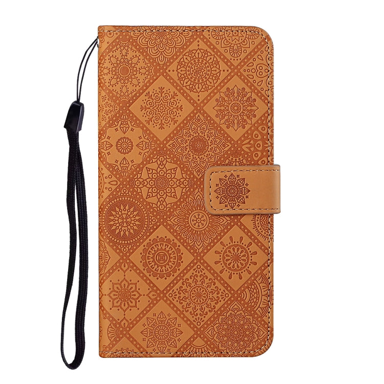 For iPhone 16 Plus Ethnic Style Embossed Pattern Leather Phone Case(Brown) - iPhone 16 Plus Cases by buy2fix | Online Shopping UK | buy2fix