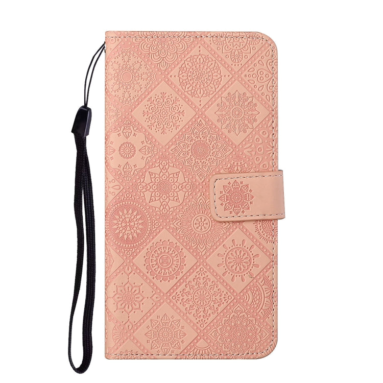 For iPhone 16 Ethnic Style Embossed Pattern Leather Phone Case(Pink) - iPhone 16 Cases by buy2fix | Online Shopping UK | buy2fix