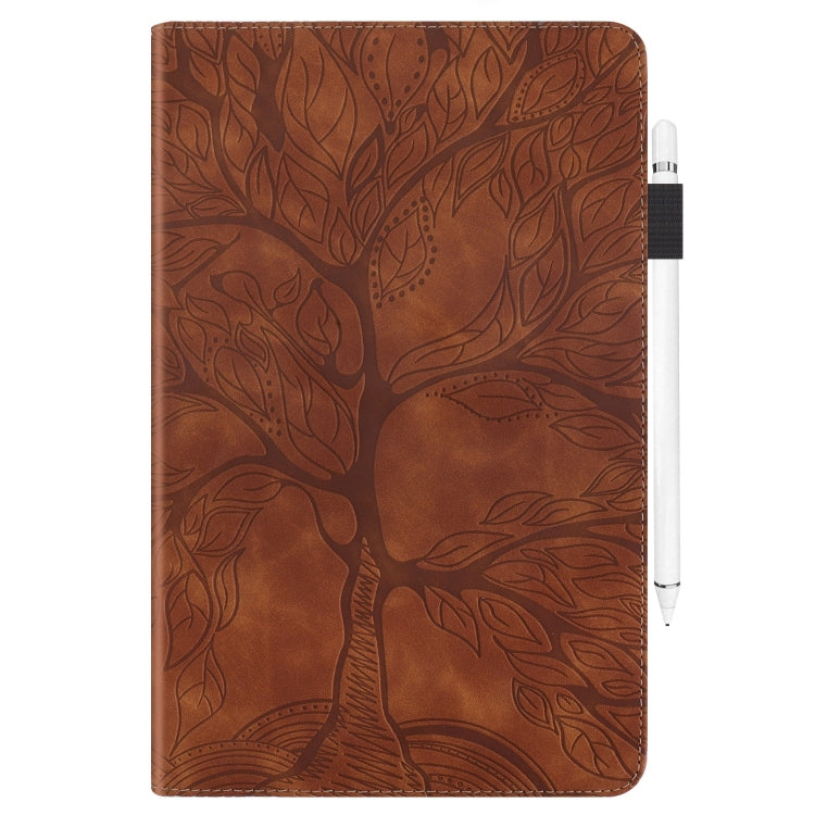 For Samsung Galaxy Tab S9 Ultra Life Tree Series Horizontal Flip Leather Tablet Case(Brown) - Galaxy Tab S9 Ultra Cases by buy2fix | Online Shopping UK | buy2fix