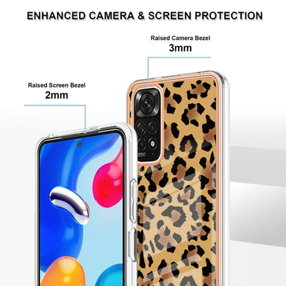 For Xiaomi Redmi Note 11s / Note 11 4G Electroplating Marble Dual-side IMD Phone Case(Leopard Print) - Xiaomi Cases by buy2fix | Online Shopping UK | buy2fix