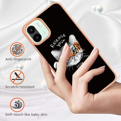 For Xiaomi Redmi A1 Electroplating Marble Dual-side IMD Phone Case(Natural Growth) - Xiaomi Cases by buy2fix | Online Shopping UK | buy2fix