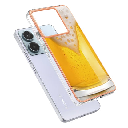 For Xiaomi Redmi Note 13 Pro 5G Global Electroplating Marble Dual-side IMD Phone Case(Draft Beer) - Note 13 Pro Cases by buy2fix | Online Shopping UK | buy2fix