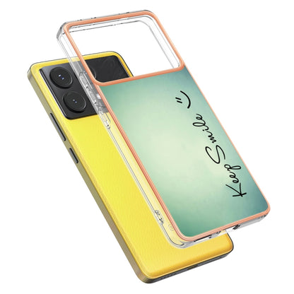 For Xiaomi Poco X6 Pro / Redmi K70E Electroplating Marble Dual-side IMD Phone Case(Smile) - K70E Cases by buy2fix | Online Shopping UK | buy2fix