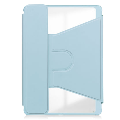 For Samsung Galaxy Tab S9 FE+ 360 Rotation Transparent Smart Leather Case(Sky Blue) - Galaxy Tab S9 FE+ by buy2fix | Online Shopping UK | buy2fix