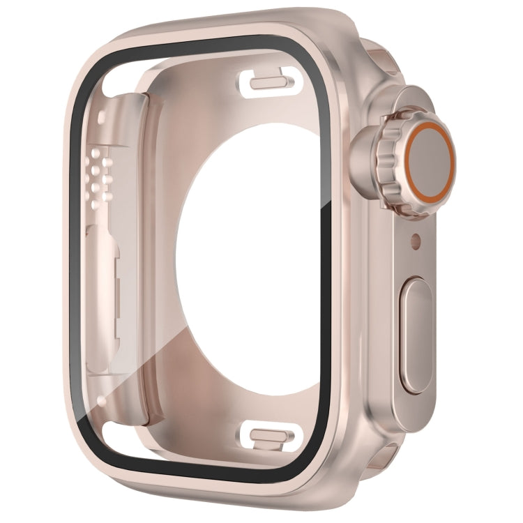 For Apple Watch Series 6 / 5 / 4 / SE 40mm Change to Ultra 49mm Waterproof All-Inclusive Film Hybrid PC Watch Case(Rose Gold) - Watch Cases by buy2fix | Online Shopping UK | buy2fix