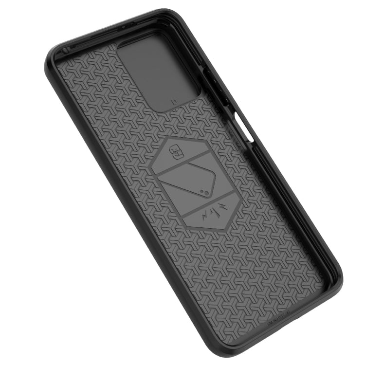 For Xiaomi Redmi Note 12 5G Global Sliding Camshield TPU + PC Shockproof Phone Case with Holder(Grey) - Xiaomi Cases by buy2fix | Online Shopping UK | buy2fix