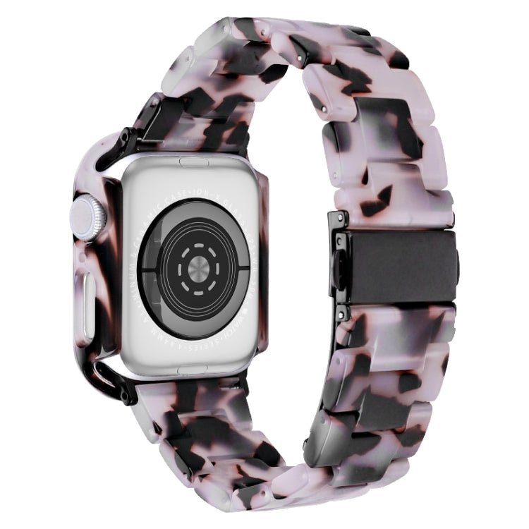 For Apple Watch Ultra 2 / Ultra 49mm Printed Resin PC Watch Band Case Kit(Red Pink) - Watch Cases by buy2fix | Online Shopping UK | buy2fix