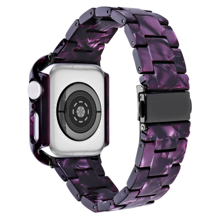 For Apple Watch Ultra 2 / Ultra 49mm Printed Resin PC Watch Band Case Kit(Purple) - Watch Cases by buy2fix | Online Shopping UK | buy2fix