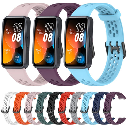 For Huawei Band 8 Solid Color Breathable Silicone Watch Band(Pink) - Watch Bands by buy2fix | Online Shopping UK | buy2fix