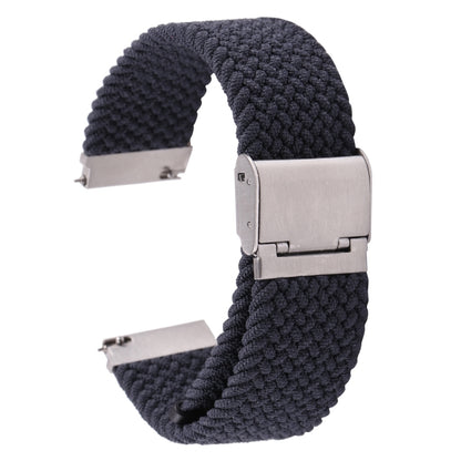 For Samsung Galaxy Watch 6 / 6 Classic Nylon Braided Metal Buckle Watch Band(Charcoal) - Watch Bands by buy2fix | Online Shopping UK | buy2fix