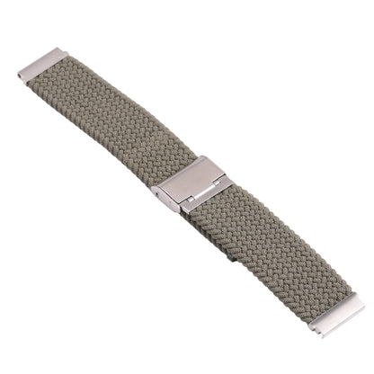 For Samsung Galaxy Watch 6 / 6 Classic Nylon Braided Metal Buckle Watch Band(Olive Green) - Watch Bands by buy2fix | Online Shopping UK | buy2fix