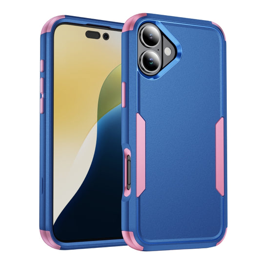 For iPhone 16 Plus Commuter Shockproof TPU + PC Phone Case(Royal Blue+Pink) - iPhone 16 Plus Cases by buy2fix | Online Shopping UK | buy2fix