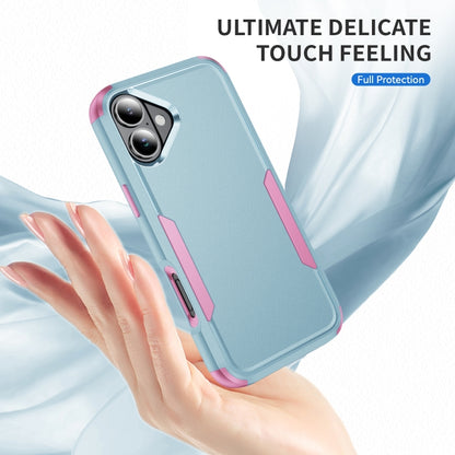 For iPhone 16 Plus Commuter Shockproof TPU + PC Phone Case(Grey Green+Pink) - iPhone 16 Plus Cases by buy2fix | Online Shopping UK | buy2fix