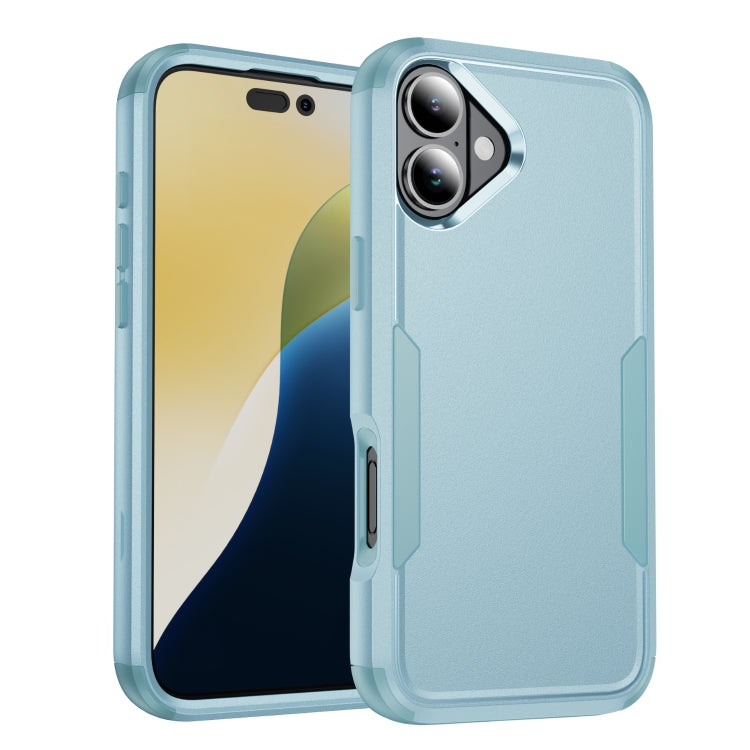 For iPhone 16 Plus Commuter Shockproof TPU + PC Phone Case(Grey Green) - iPhone 16 Plus Cases by buy2fix | Online Shopping UK | buy2fix