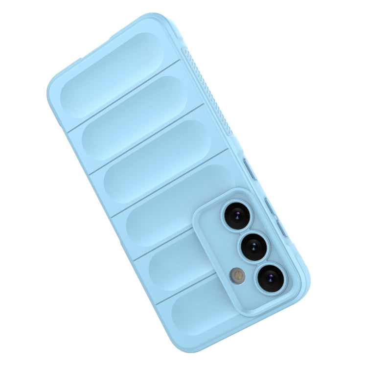 For Samsung Galaxy S24 5G Magic Shield TPU + Flannel Phone Case(Light Blue) - Galaxy S24 5G Cases by buy2fix | Online Shopping UK | buy2fix