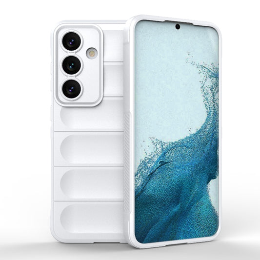 For Samsung Galaxy S24 5G Magic Shield TPU + Flannel Phone Case(White) - Galaxy S24 5G Cases by buy2fix | Online Shopping UK | buy2fix