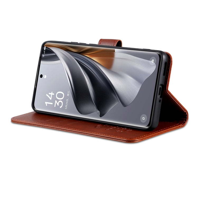 For OPPO Find X8 AZNS Sheepskin Texture Flip Leather Phone Case(Brown) - Find X8 Cases by AZNS | Online Shopping UK | buy2fix