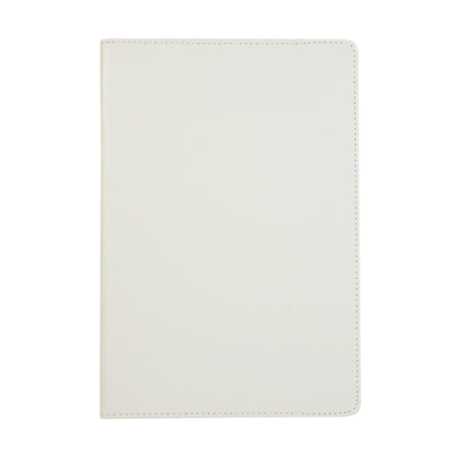 For Samsung Galaxy Tab S9 360 Degrees Rotation Holder Litchi Texture Leather Tablet Case(White) - Galaxy Tab S9 Cases by buy2fix | Online Shopping UK | buy2fix