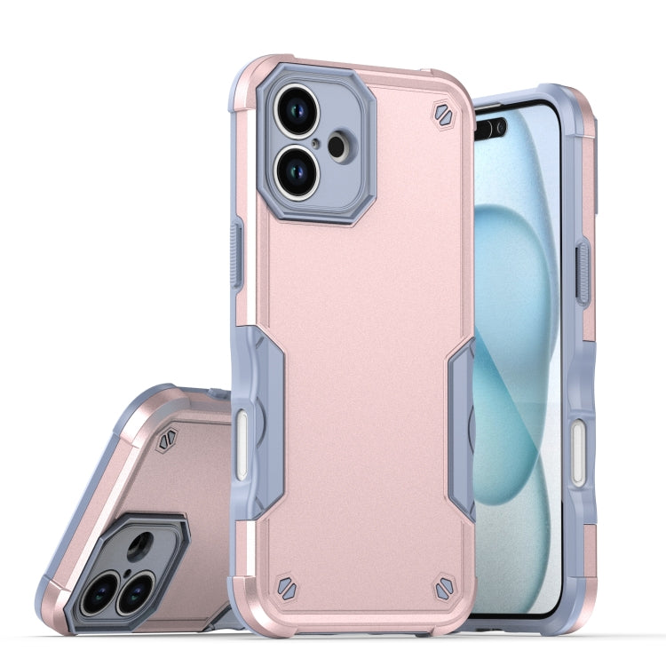 For iPhone 16 Non-slip Shockproof Armor Phone Case(Rose Gold) - iPhone 16 Cases by buy2fix | Online Shopping UK | buy2fix