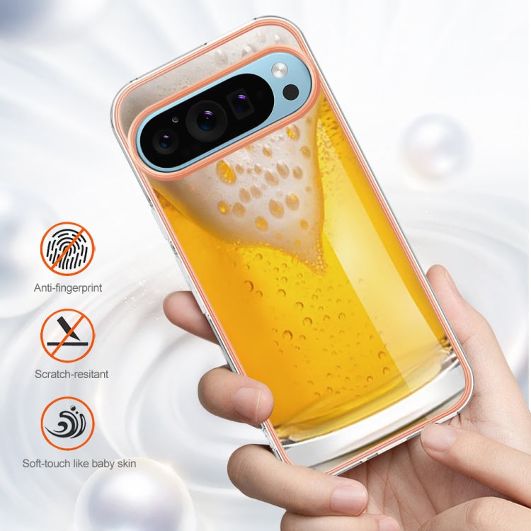 For Google Pixel 9 / 9 Pro Electroplating Dual-side IMD Phone Case(Draft Beer) - Google Cases by buy2fix | Online Shopping UK | buy2fix